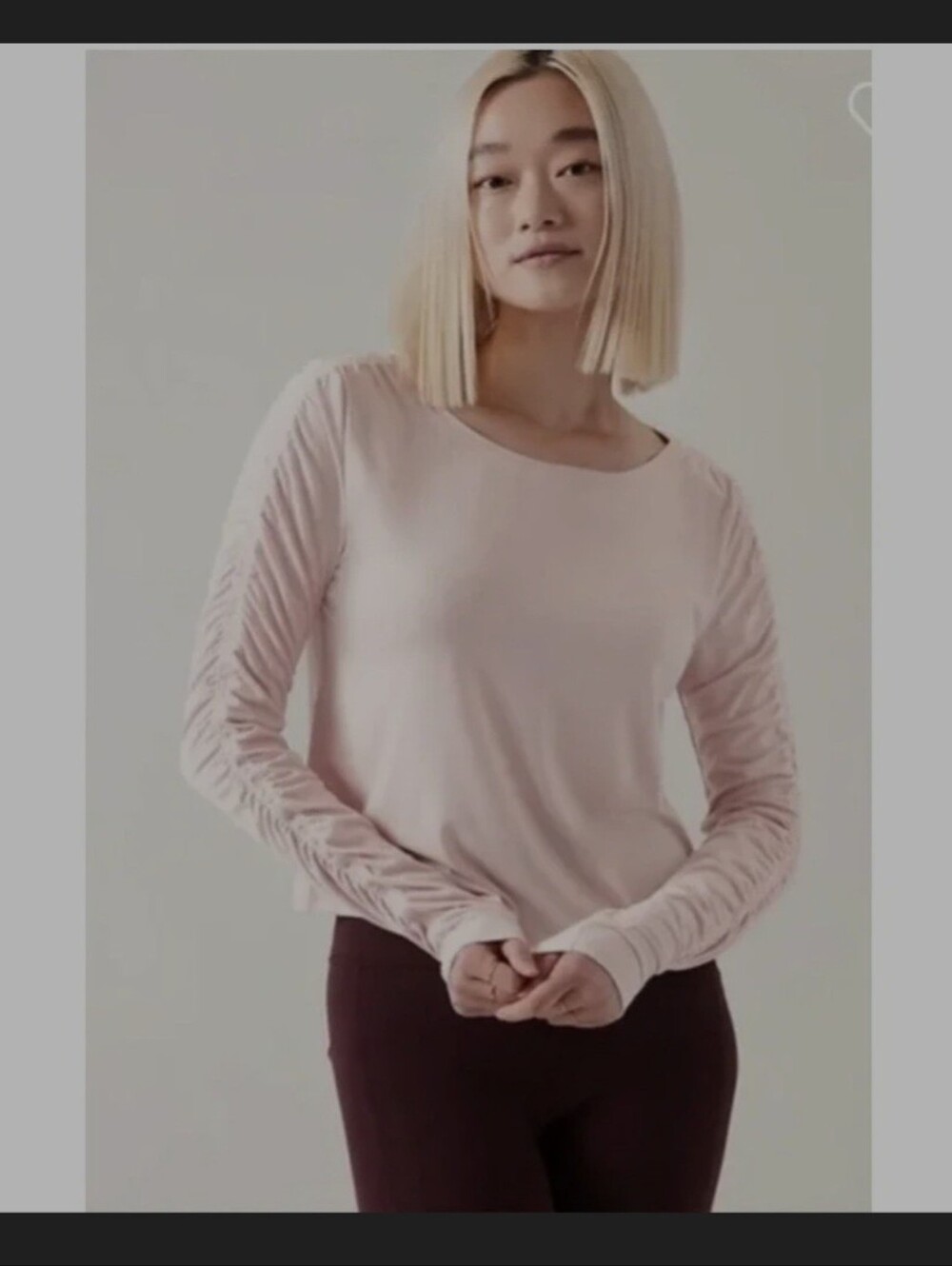 Athleta Pink All Around Ruched Top